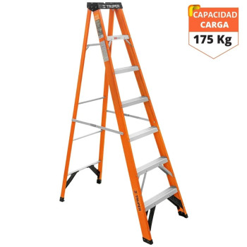 ESCALERA F/VIDRIO 06 PASOS TRUPER