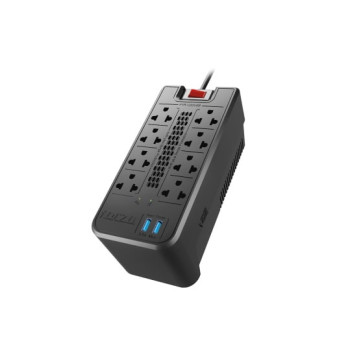ESTABILIZADOR 8 TOMAS 1200VA/600W C/2USB 220V