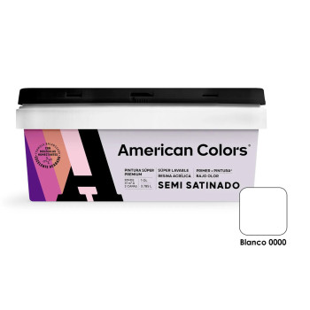 BLANCO X 4LT AMERICAN COLORS - SEMISATINADO