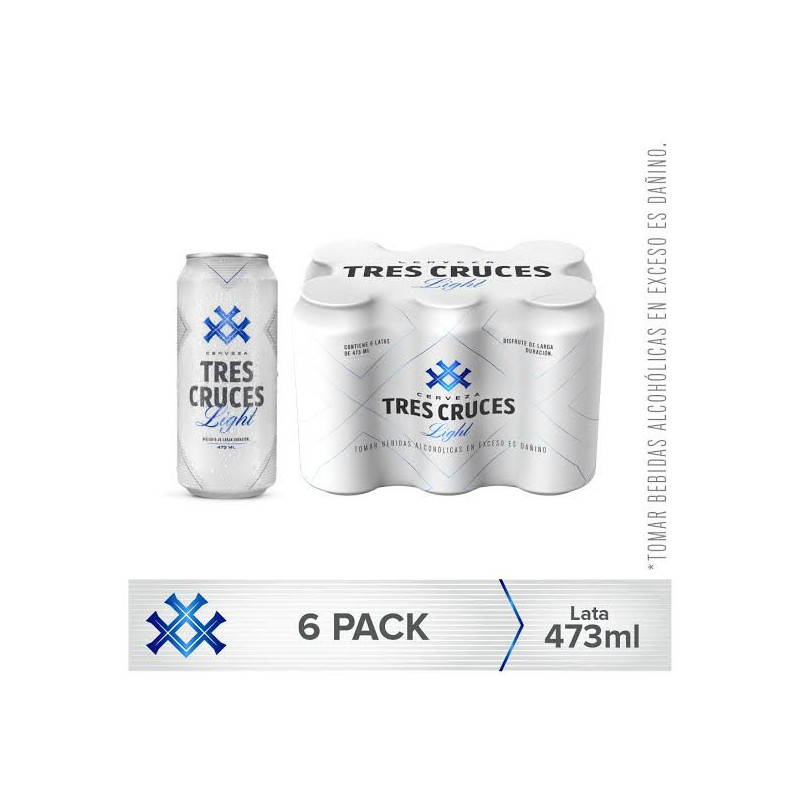 TRES CRUCES LIGHT SIX PACK 473ML